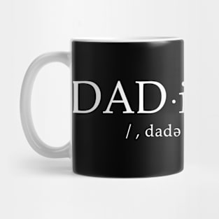 Dadication - white font Mug
